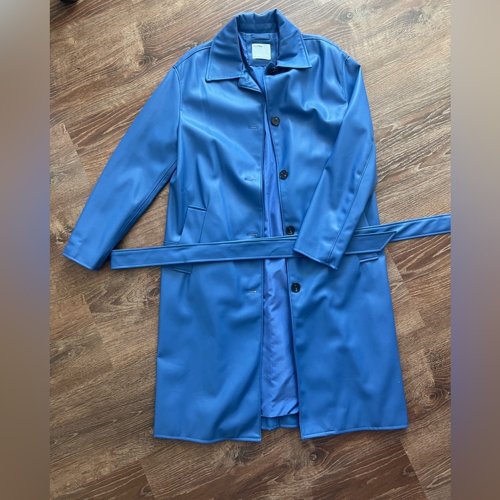 Bershka faux leather trench coat - Picture 3 of 5